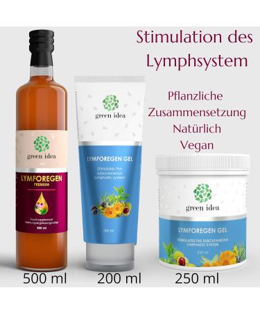 Green Idea Lym Research Gel - 250ml | Stimulates Lymphatic System & Drains Toxins with 15 Herbs & Essential Oils - Effective Regeneration - Buy Online on GoSupps.com