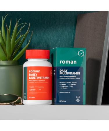 Roman Men's Daily Multivitamin | Supports Physical & Brain Health | 23 Key Nutrients with Calcium, Magnesium & Zinc | 30-Day Supply | 60 Tablets - Buy Online on GoSupps.com