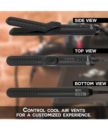 Cool Breeze 2 in 1 Flat Iron | Professional Air Flow Hair Styling Tool for Long Lasting Curls & Waves - 15 Sec Heat Up - Buy Online on GoSupps.com