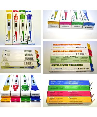 Child-Friendly Animal Themed Digital Pediatric Thermometer Pack of 4 by Clinical Guard - Buy Online on GoSupps.com