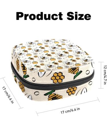 Guantierendiy Bee Honey Flower Sanitary Napkin Storage Bag - Large Capacity Menstrual Cup Pouch for Girls - Travel Portable Makeup Organizer - Color 10 - Buy Online on GoSupps.com