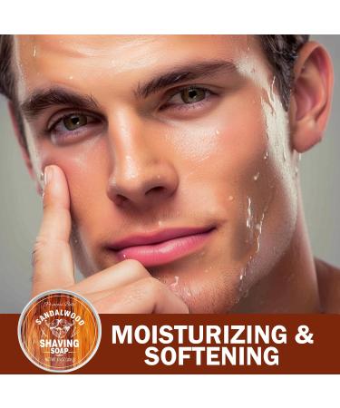 Premium Sandalwood Shaving Soap for Men | Rich Foam & Moisturizing Beard Soap | International Shipping - Buy Online on GoSupps.com