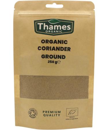 Thames Organic Coriander Ground 100g - Certified Organic, Non-GMO, Vegan - Resealable Bag, No Additives or Preservatives - Buy Online on GoSupps.com