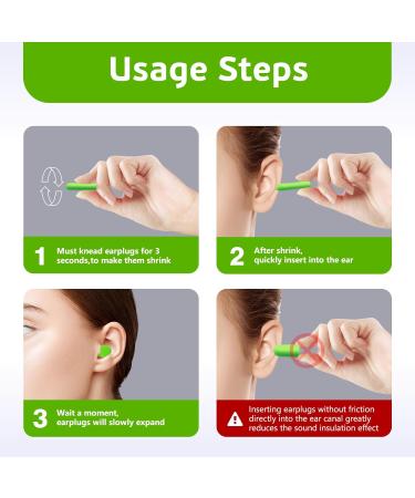 100 Pcs Soft Foam Ear Plugs - Noise Cancelling Disposable for Sleeping Travel Shooting & More | Shuaiguoqi Green Earplugs - Buy Online on GoSupps.com