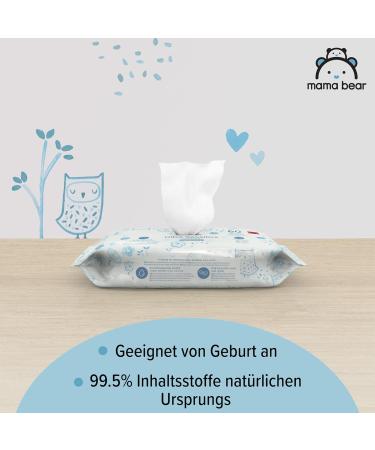 Mama Bear Ultra Sensitive Baby Wet Wipes - 720 Biodegradable Wipes (12 Packs of 60) - Amazon Brand - International Shipping Available - Buy Online on GoSupps.com