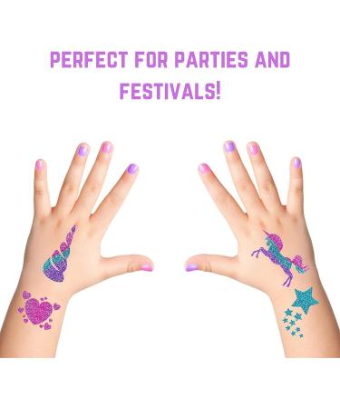 GirlZone Unicorn Glitter Tattoo Studio - Skin-Safe Kids Temporary Sparkle Tattoos for Creative Playtime - Buy Online on GoSupps.com
