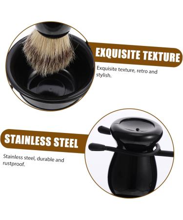 Angoily Men's Beard Care Set with Metal Stand | Professional Shaving Bowl & Brush | Complete Shaving Accessories for Men - Buy Online on GoSupps.com