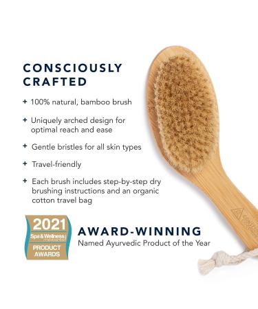 Travel Dry Brush Gift Set Bundle | Certified Organic Coconut Oil | Bamboo Body Scrub Brush | For Skin Care & Exfoliation | Great Gift | Conscious Coconut - Buy Online on GoSupps.com