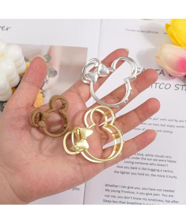5PCS Mouse Lady Thick Hair Barrette | Vintage Metal Hair Claw Clips for Mouse Ears Theme Party | Non-slip Hair Accessories for Women, Girls, Kids - Buy Online on GoSupps.com