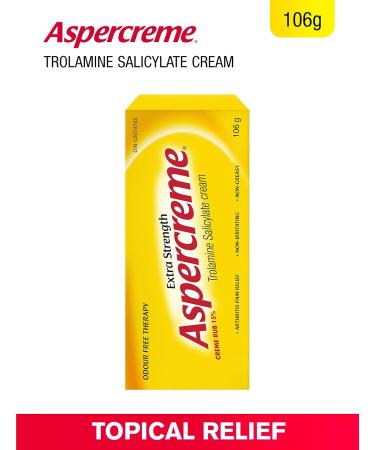 Aspercreme Extra Strength 106 g Arthritis Pain Relief Odour Free Therapy Easy Open No Irritation or Burning Non-Greasy for Pain Associated With Backache & Muscle Strain - Buy Online on GoSupps.com