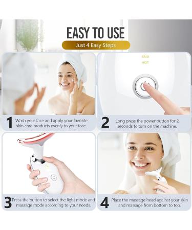 7 Mode Face & Neck Lifting Massager | Electric EMS Massage for Skin Tightening & Toning | Women's Facial Firming Tool - Buy Online on GoSupps.com