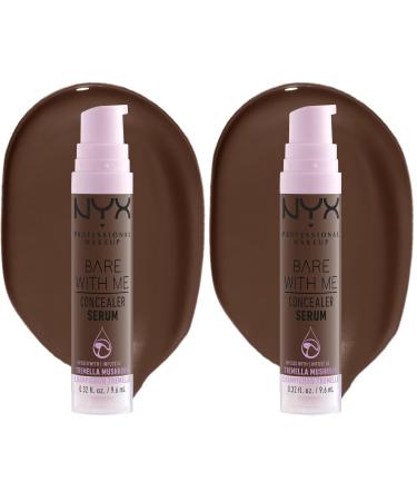 NYX PROFESSIONAL MAKEUP Bare With Me Concealer Serum, Up To 24Hr Hydration - Deep (Pack of 2) 13 Deep 0.32 Fl Oz (Pack of 2)