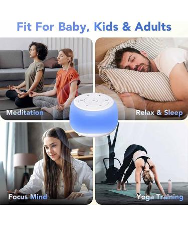 Apvrosiait White Noise Machine Baby Sleep Sound Machine 7 Color Lights Portable Travel Noise Sound Machine 34 Soothing Sounds Sleep Sound Machine Good for Sleep - Buy Online on GoSupps.com