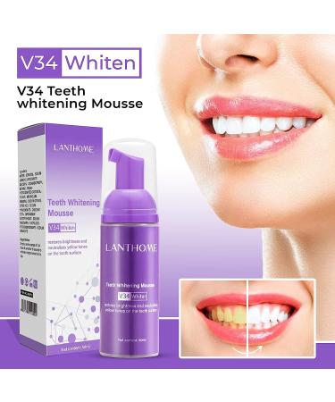 Purple Teeth Whitening: Advanced Stain Removal & Whitening Tooth Foam (50ml) - Buy Online on GoSupps.com