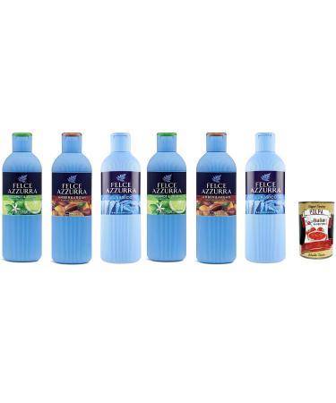 Italian Gourmet E.R. Paglieri Felce Azzurra Shower Gel with a Distinctive Skin Moisturising Fragrance 650 ml + Polpa Italian Gourmet 400 g Pack of 6