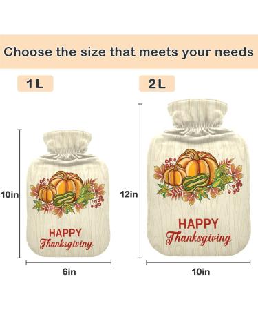 Naanle Pumpkin Happy Thanksgiving Hot Water Bottle - 1L Portable Hand & Foot Warmer for Pain Relief & Cold Therapy - Ideal for Bed Use - Buy Online on GoSupps.com