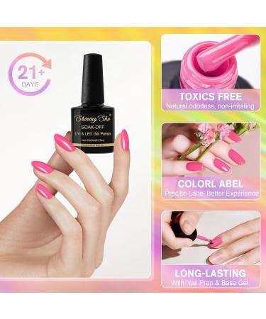 Shining She Neon UV Nail Polish Set | 10 Vibrant Colors for Summer Nail Art | Shellac Gel Polish - Perfect Gift for Girls | 8ml - Buy Online on GoSupps.com