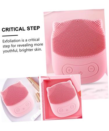Didiseaon Face Brush Electric Washing Machine Silicone Exfoliating Pad Face Cleaning Pad Pore Cleaning Device Silicone Facial Brush Electric Massagers Silica Gel Detergent Pink Frosted - Buy Online on GoSupps.com