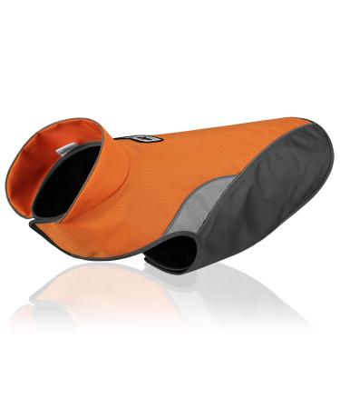 RC Gearpro waterproof fleece cold weather pet vest winter coat with reflective stripes for small medium -sized dogs (L orange) l orange