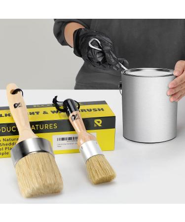 Premium Chalk Paint Brush Set with Gloves and Opener - Wax Brushes for Home Decor - Chalk Paint Brushes for Furniture Paintings  DIY Art Crafts Large Wood - Buy Online on GoSupps.com