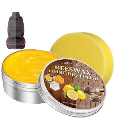 Beeswax for Tempering Wood for Furniture - Natural Beeswax Furniture Care Polishing and wood furniture polisher with sponge for furniture floors tables and cabinets Hulzogul