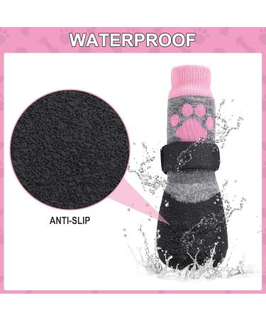 Cooltail Waterproof Non-Slip Dog Socks | Outdoor Dog Shoes for Hardwood Floors | Large Pink Pet Paw Protection with Traction Control - Buy Online on GoSupps.com