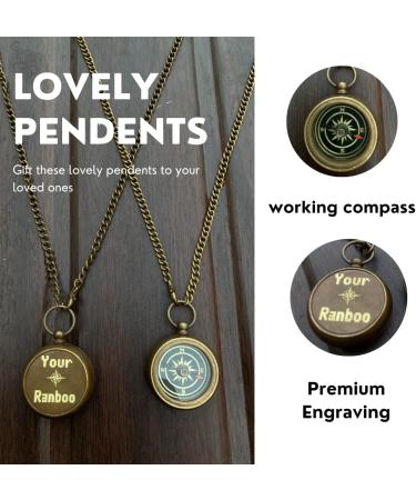 Customized Dream SMP Compass Necklace for MCYT Fans | Personalized Ranboo, Tubbo, Tommy Logo | Minecraft Gift with Working Compass - Buy Online on GoSupps.com