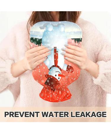Christmas Snowman Hot Water Bottle with Cover - 1L | Pain Relief & Heat Pack for Women - Perfect Holiday Gift! - Buy Online on GoSupps.com
