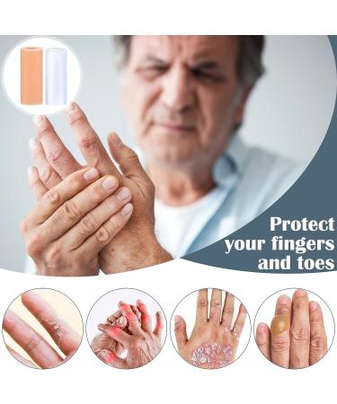 40 Pcs Gel Finger Sleeves Protectors for Cracking, Blisters, Calluses - Clear and Beige - Buy Online on GoSupps.com