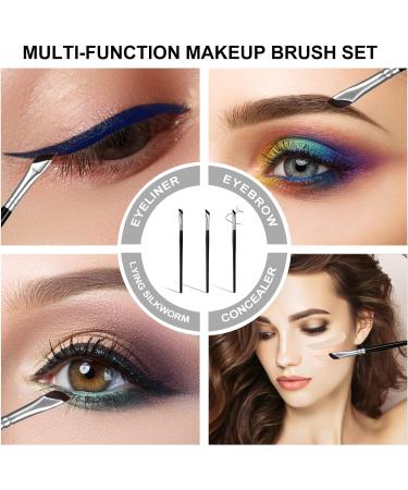 Lusofie 3Pcs Eyeliner Brushes Set - Professional Thin Eye Liner Makeup Brushes for Women - Buy Online on GoSupps.com