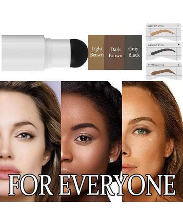 Waterproof Dark Brown Eyebrow Stamp Stencil Kit with 6 Reusable Brow Stencils - Buy Online on GoSupps.com