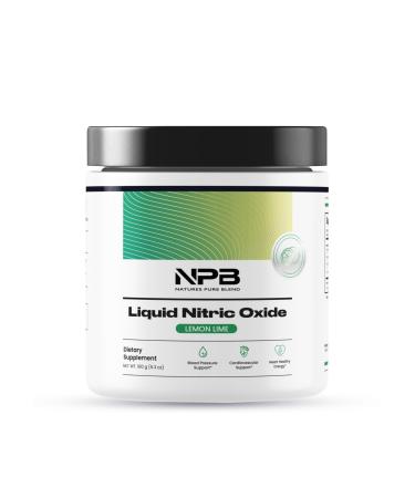 Nature's Pure Blend Liquid Nitric Oxide Blood Pressure Support Drink - Blood Circulation/Heart Heatlh - 5 000 MG Powder - Nitric Oxide Naturally Flavored Drink - Amino Energy (Lemon Lime)