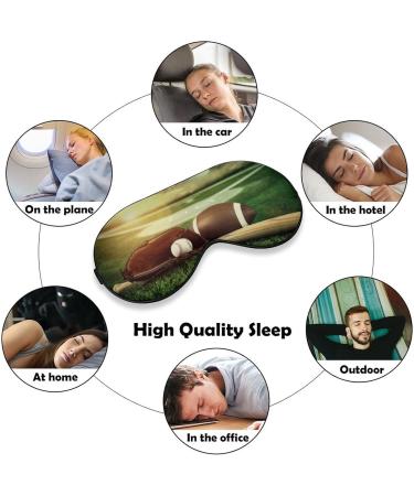Baseball and Football Funny Sleep Mask for Men and Women - Adjustable Blackout Eye Mask for Sleeping and Travel - Cute Design - Pack of 1 - Buy Online on GoSupps.com