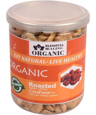 Blessfull Healing Organic Natural Vegan Peri Peri Cheese Roasted Halves/Pieces Cashew Nuts Crunchy Kaju 250 Gram - Buy Online on GoSupps.com