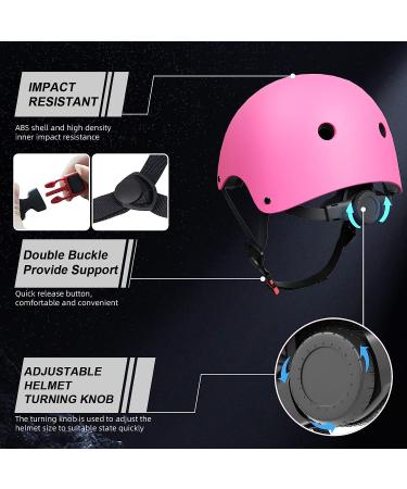 KORIMEFA Adult Adjustable Skateboard Helmet  Lightweight Multi-Sport Cycling Scooter Hoverboard Roller Skating Inline Skating for Boy Girl Adults Pink Large:22.4-24" - Buy Online on GoSupps.com