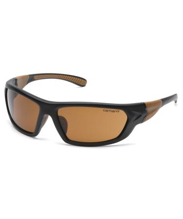 Carhartt Carbondale Safety Sunglasses with Sandstone Bronze Lens Black/tan Blacktan Sandstone Bronze Lens