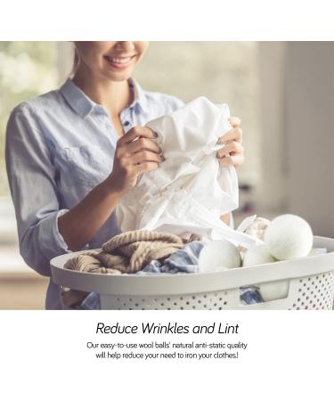 SnugPad XL Wool Dryer Balls - 100% Organic New Zealand Wool, Reduce Wrinkles & Save Time, Hypoallergenic Fabric Softener - 6 Count, White - Buy Online on GoSupps.com