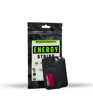 Energy Strips - 50mg Caffeine - Quick Absorption - All Natural Cranberry Flavor - 30 Strips - Ship Internationally - Buy Online on GoSupps.com
