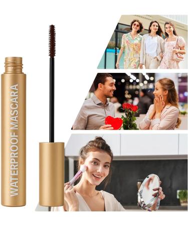 Opdestn Mascara For Sensitive Eyes SmudgeFree Mascara AntiSmudge Primer Thick Eyelashes Sweatproof for Sensitive Eyes Women for Performances Swimming Wedding Evening Brown - Buy Online on GoSupps.com