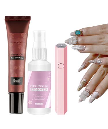 Solid Gel Nail Glue Strong Gel Nail Glue | Effective strong glue for nail tips | Pressure-activated nail remover spray soft and strong gel nail glue for false nails - Buy Online on GoSupps.com
