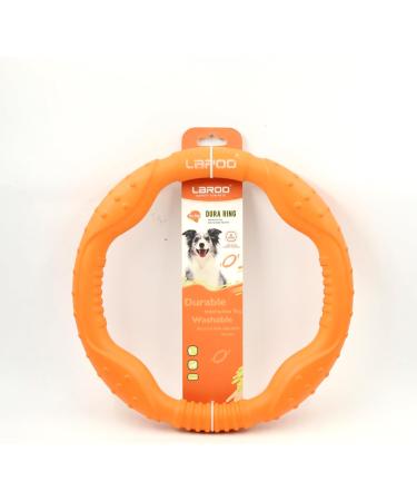 Buy Laroo Dog Fitness Ring - Indestructible Float Frisbee Toy for All Dog Sizes (Large 30cm Orange) - Perfect for Summer Training! - Buy Online on GoSupps.com