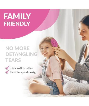 marQus Detangle Hair Brush - Ultra-Soft Bristles for Women and Men - Glide Through Tangles with Ease - For All Hair Types - Wet and Dry - 1 pcs Pink Brush - Buy Online on GoSupps.com