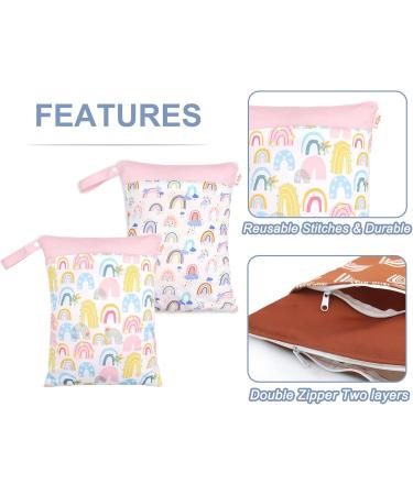 Maeau 2-Piece Wetbags for Cloth Diapers | Waterproof Baby Organizer Bags - 14 Patterns 30x40cm Reusable & Washable Gym Bag - Buy Online on GoSupps.com