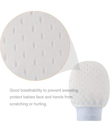 Hifot Newborn Baby Mittens - 3 Pairs Soft Adjustable Anti-Scratch Cotton Gloves for Infant Boys and Girls - Buy Online on GoSupps.com