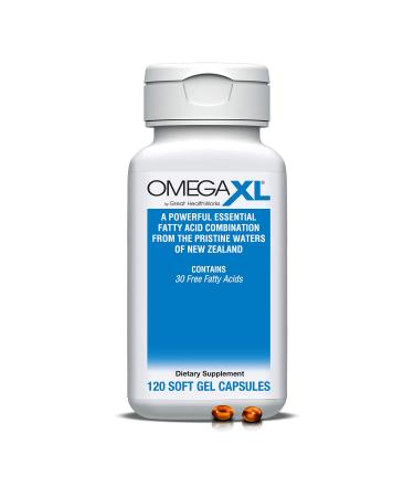 OmegaXL Natural Joint & Muscle Health, Mobility Support Supplement  Supports a Healthy Inflammatory Response - 30+ Fatty Acids from Green-Lipped Mussels - 120 Softgels