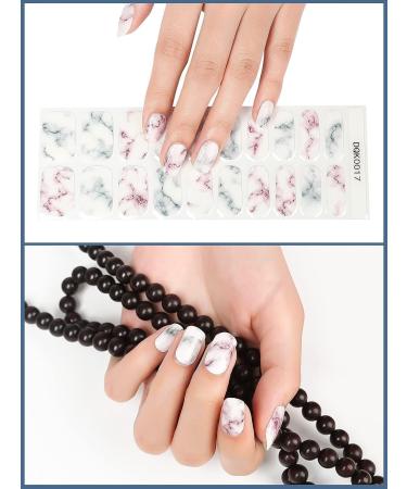 Kalolary Gel Nail Polish Strips Nail Gel Art Sticker Waterproof Full Nail Wraps Decal Sets with Scissors Nail File and Stick for Women Girls Nail Art Decor (UV/LED Lamp Required)-17 - Buy Online on GoSupps.com