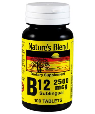 Nature s Blend Vitamin B-12 2500mcg Tablets 100 ct