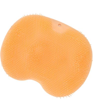 Foot Scrubber & Massage Shower Mat - Soft Orange Foldable with Suction Cups - International Shipping Available - Buy Online on GoSupps.com