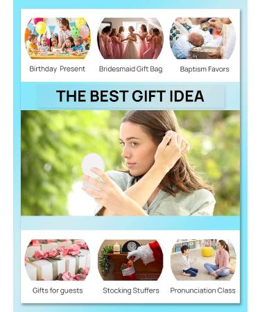 Getinbulk Compact Mirror Bulk - Double-Sided 1X/3X Magnifying PU Leather Makeup Mirror - White, 2.7 inches - Buy Online on GoSupps.com