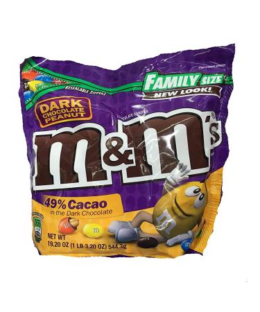 M&M's Dark Chocolate Peanut Family Size 19.2 oz